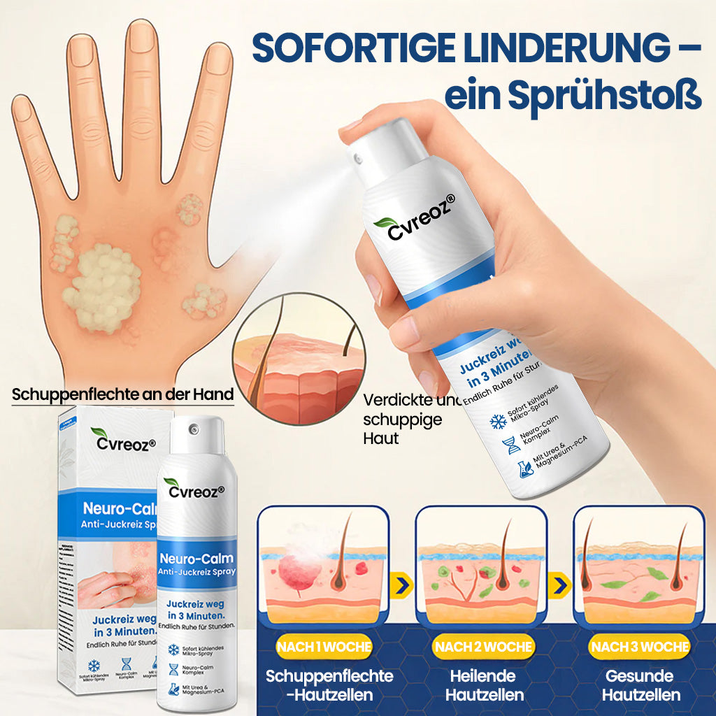 ✅Cvreoz® Neuro-Calm Anti-Juckreiz Akut-Spray – Stoppt Juckreiz sofort