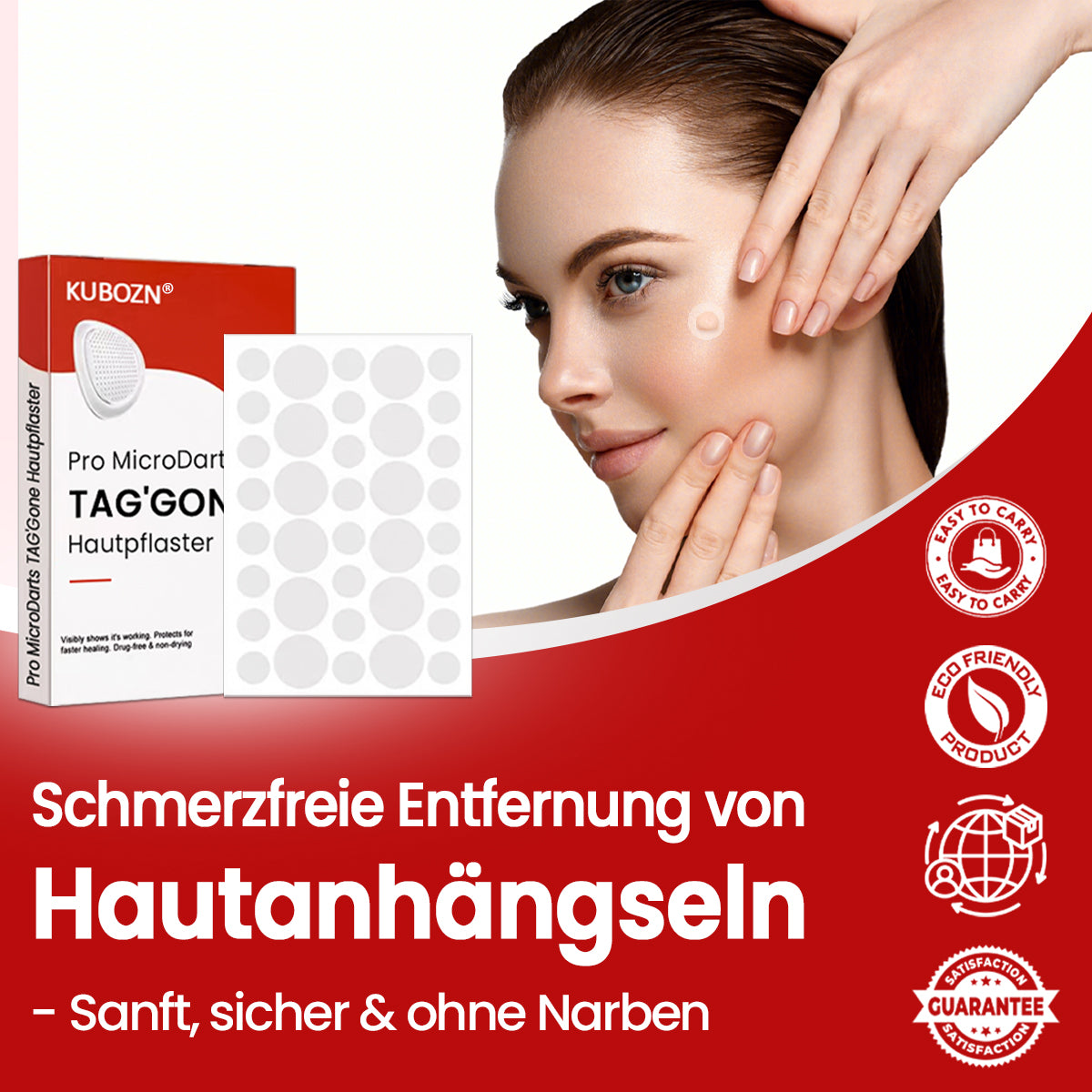 KUBOZN® Pro MicroDarts TAG'Gone Hautpflaster zur Skin-Tag-Entfernung (offer)