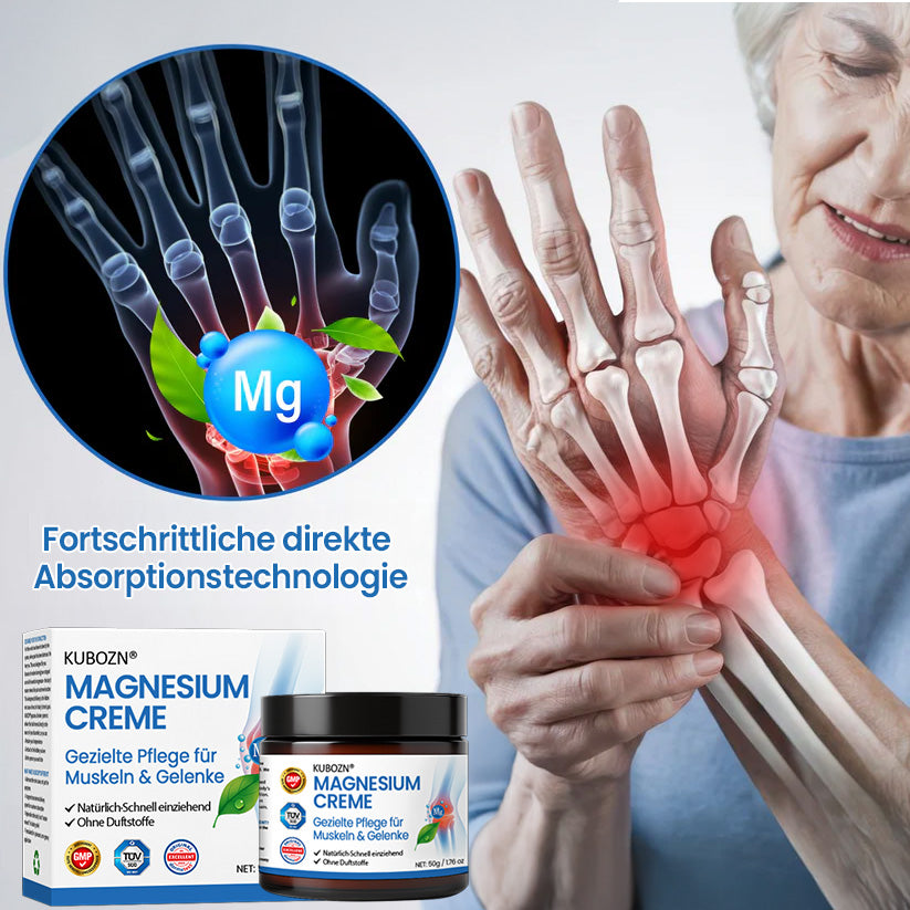 KUBOZN® Magnesium Creme – Spürbare Pflege & Entlastung für Muskeln & Gelenke | Hergestellt in Deutschland (offer)