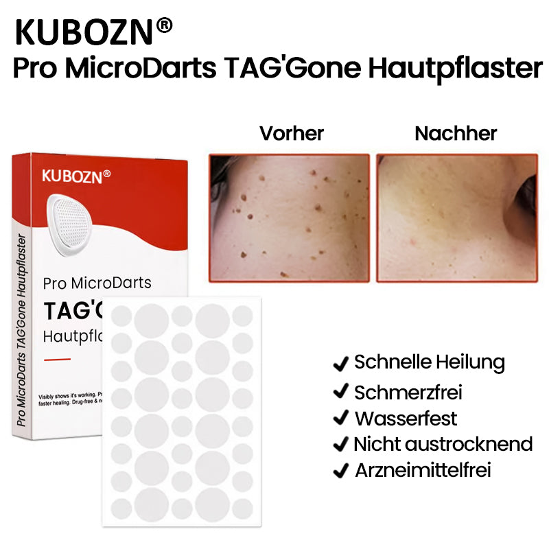KUBOZN® Pro MicroDarts TAG'Gone Hautpflaster zur Skin-Tag-Entfernung (offer)