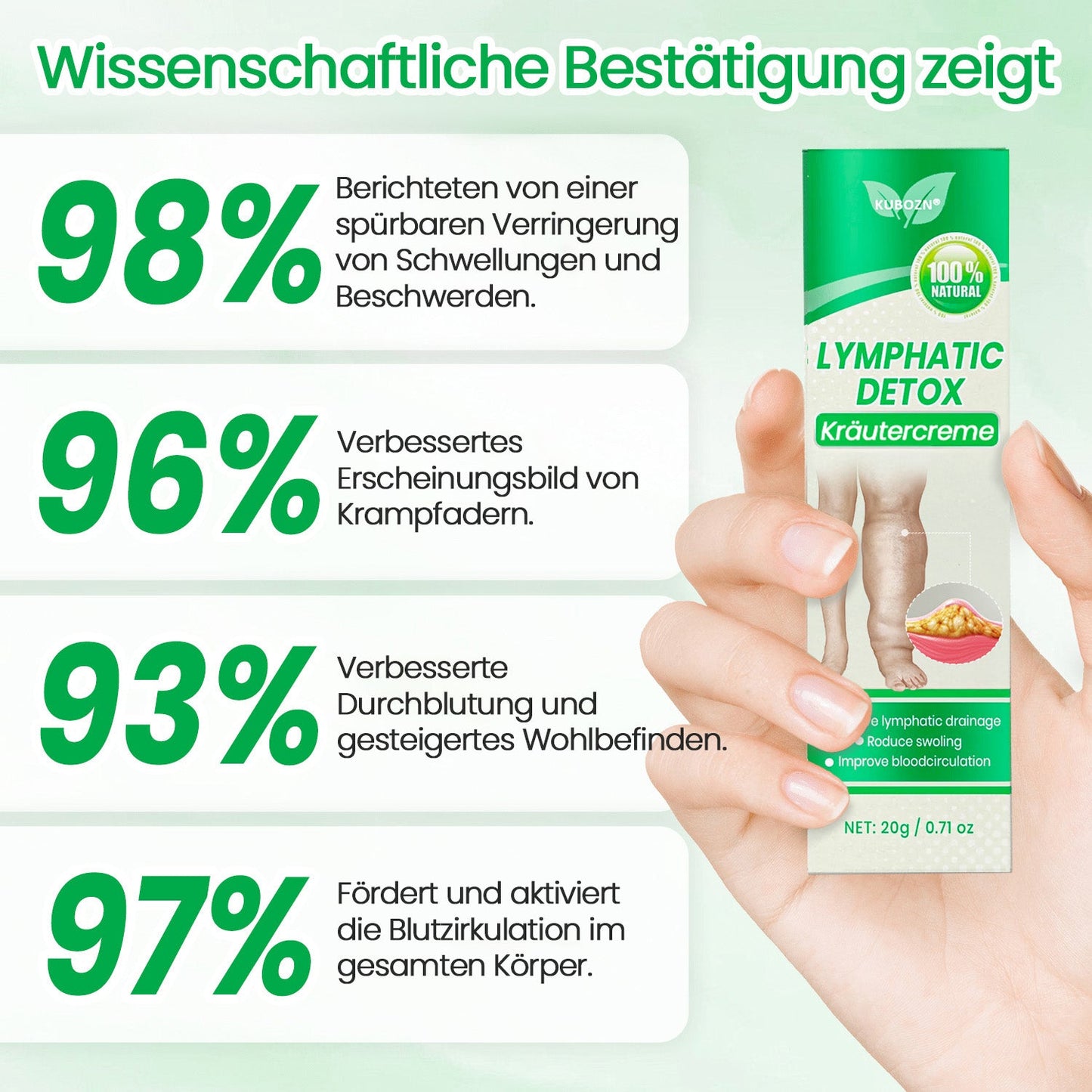 KUBOZN® Lymphatische Detox-Kräutercreme