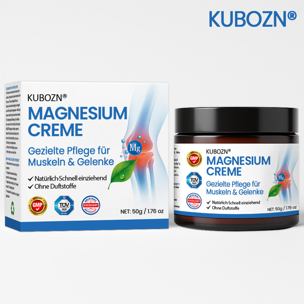KUBOZN® Magnesium Creme – Spürbare Pflege & Entlastung für Muskeln & Gelenke | Hergestellt in Deutschland (offer)